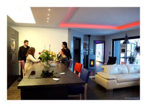 Le show-room, la cuisine ouverte